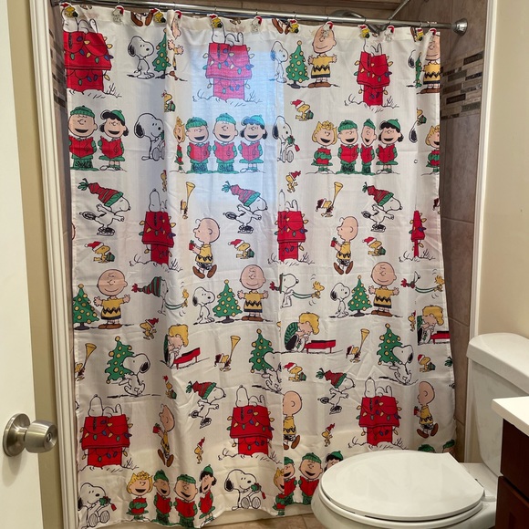 Peanuts Bath Peanuts Christmas Shower Curtain Poshmark